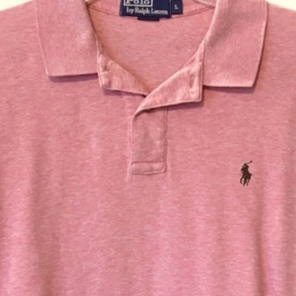 Vintage Polo Shirt Polo Ralph Lauren Short Sleeve Pony Shirt Coral Size Large
